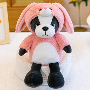 35cm Super Kawaii bouledogue français jouets en peluche canard singe lapin vache Crocodile Costumes cadeaux créatifs pour les enfants - Product Image 6