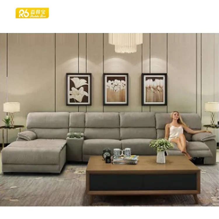Китайская импортная мебель, кожаный секционный диван, красивый дизайн, диван R1811