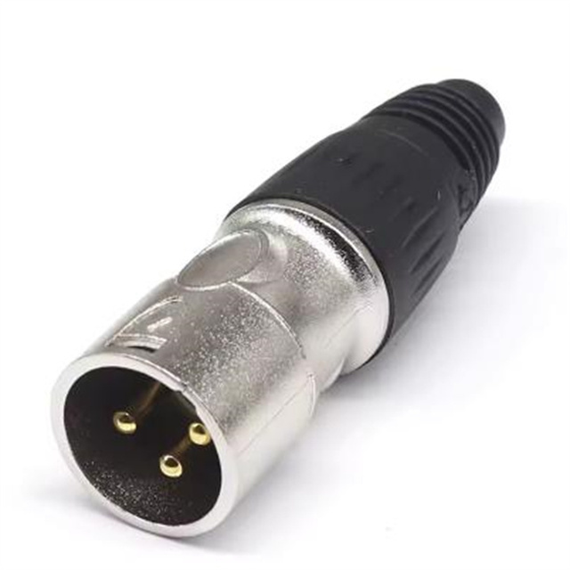 XLR 3/4/5 Pin Male/Female Microphone Audio Cable Plug Connector Cannon MIC Cable Terminal Black Silver Microphone Plug