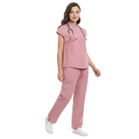 42393 Ensembles de Blouses Médicales Personnalisées ; Uniformes Médicaux Imperméables, Polos et Blouses Extensibles Anti-Fluide pour Femme