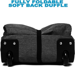 Bolsa de lona con ruedas personalizada Equipaje-100L Bolsa de lona con ruedas grande Bolsa de lona plegable de <span class=keywords><strong>30</strong></span> pulgadas para viajes - Product Image 4