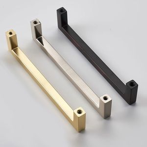 Hợp kim nhôm ống vuông tủ quần áo và tủ ngăn kéo dài thanh xử lý vàng hình chữ T phần cứng kéo - Product Image 3