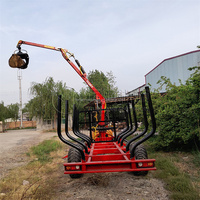 Remorque de grume de remorque de bois de forêt de petit prix avec le chargeur de bois d'atv de grue
