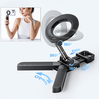 Support de téléphone pliable magnétique double face le plus vendu, avec rotation, pour lit, voyage et gym