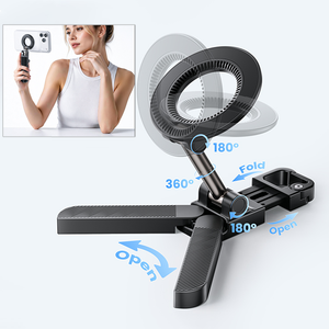 베스트셀러 양면 자석식 각도 조절 가능 휴대용 접이식 침대용 회전 폰 거치대 - Product Image 1
