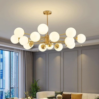 Lampe suspendue moléculaire nordique en forme de haricot magique, éclairage LED moderne pour salon, salle à manger, chambre à coucher, décoration de maison populaire