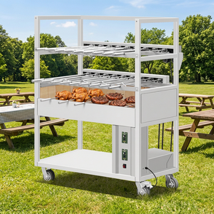 <span class=keywords><strong>Barbecue</strong></span> à rôtissoire électrique double niveau pour poulet, style tournebroche, au charbon de bois, pour extérieur, équipement de restauration, modèle Brésil - Product Image 1