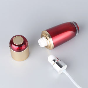 Juego de envases de cosméticos vacíos de lujo redondos Juego de tarros de crema de plástico Juego de botellas de plástico en forma de bola de oro <span class=keywords><strong>rojo</strong></span> - Product Image 5