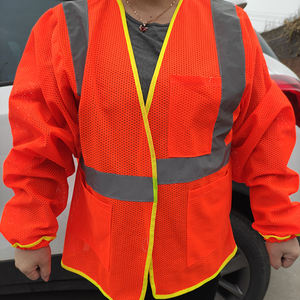 Gilet de vêtements de sécurité en maille à manches longues le moins cher en vente chaude de fabrication - Product Image 3