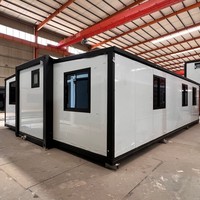 Maison mobile préfabriquée en acier léger de 30 pieds Mini maison en conteneur pliable et extensible pour 2 3 chambres à coucher pour entrepôt