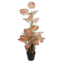 Plante de Taro Artificielle de 0.9m avec Feuilles Colorées Faux Pots de Plantes pour Plantes pour la Décoration Intérieure du Jardin et du Bureau