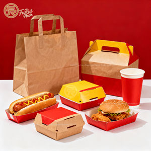 Boîte d'emballage pour restauration rapide personnalisée, jetable, boîte d'emballage pour hamburger, boîte <span class=keywords><strong>de</strong></span> conteneur alimentaire, boîte à emporter, boîte à hamburger écologique - Product Image 4