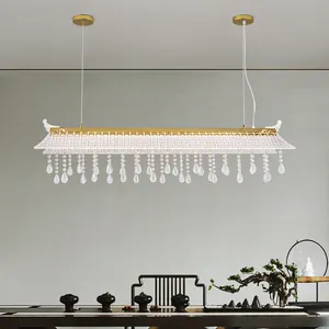 Moderne chinesische Pendel leuchte LED 3 Farben kreativ für Zuhause Teehaus Esszimmer Kronleuchter Kristall leuchten Luxus