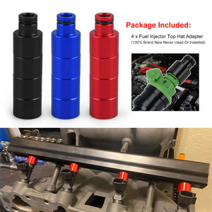 4 buah adaptor topi atas injektor bahan bakar aluminium balap untuk Honda Civic - Product Image 6