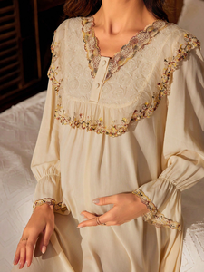 Camisola Solta para Gestantes Estilo Dubai, Roupa de Descanso Islâmica Casual para Dormir - Product Image 3