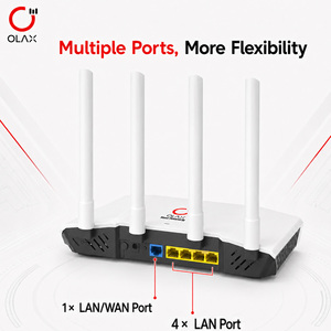 เราเตอร์ OLAX AX1800 WiFi 6 ความเร็ว 1800Mbps แบบดูอัลแบนด์ กิกะบิตไร้สาย 5 พอร์ต 1WAN 4LAN ช่องต่อ Type-C รองรับผู้ใช้ 64 คน เสาอากาศ 4 ต้น ผลิตจากโรงงาน OEM ความเร็วสูงพิเศษ - Product Image 5