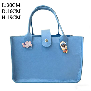 Shopping&<b>Gift</b> Custom Reusable Fashion Felt Bags with Square Shape Mixed Colors Silk Screen Printed Logo High Quality - Product Image 4