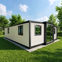 Maison conteneur en acier préfabriquée de luxe, étanche, respirante, coupe-vent, extensible 20/40 pieds, 2 à 5 chambres, maisonnette pliable
