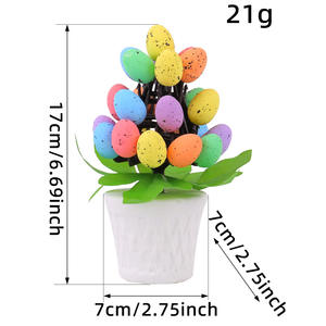 Wowei - Decoración Creativa de Huevos Pintados, Simulación de Huevo de Pascua, Maceta Colgante para Jardín, Adorno para Patio - Product Image 3