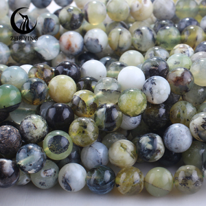 Zhe Ying 6mm 8mm 10mm perles rondes d'opale verte naturelle cristal pierres précieuses en vrac perles d'opale verte - Product Image 4