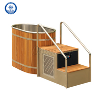 2025 nouvelles baignoires plongeantes froides personnalisées de haute qualité 304SS baril en bois de cèdre rouge Spa qualité baignoire glacée en bois baignoire Icebath