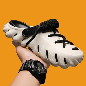 [Vente directe usine] Chaussures d'été japonaises personnalisées pour hommes, style Niche Non-Croc, avec lacets DIY, bout fermé, pour la plage - Product Image 6