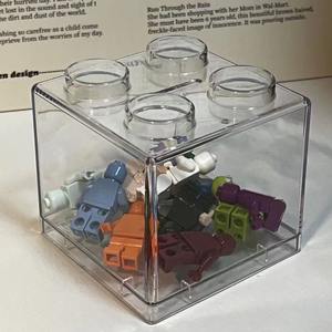 Decoración del hogar ornamento inastillable claro ahorro de dinero Banco diseño de bloques de construcción cuadrado transparente Caja de Ahorro para almacenamiento - Product Image 5