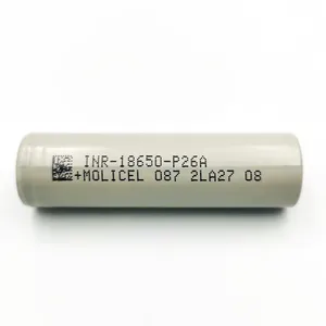 100% Original Molicel INR18650 P26A batería de iones de litio MoLi 18650 2600mAh 3,7 V <span class=keywords><strong>10C</strong></span> celdas de batería de iones de litio hechas en Taiwán - Product Image 6