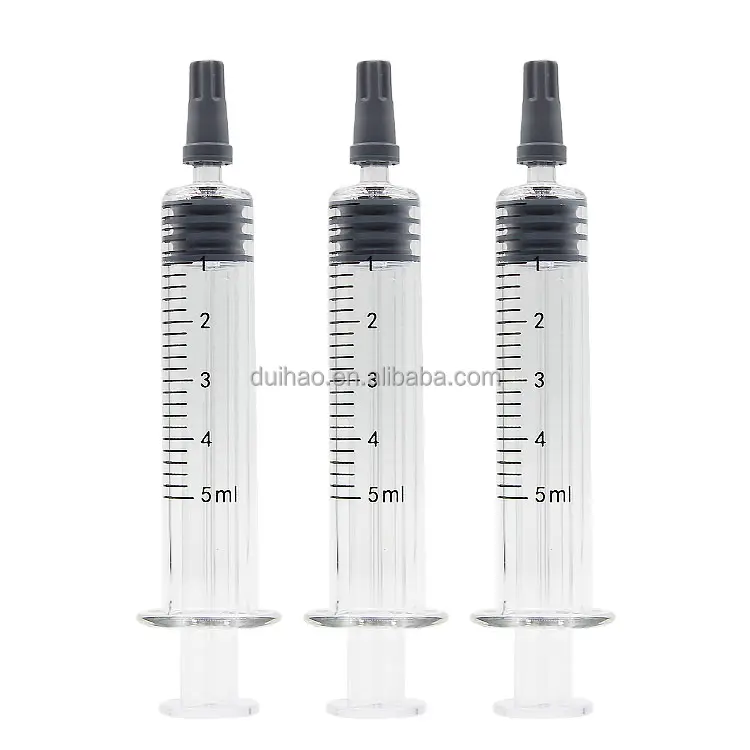 Medical Sterile 0.5/1/1.5/2.25/3/5/10 ml Luer Lock Syringes with Graduated Glass Barrels
