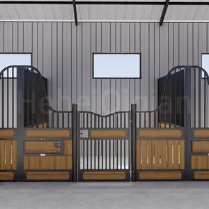 Bamboo Horse Equipment Stables Box Fronts Panels Bamboo Stall Horse Racing Stables With Rolling Feeder