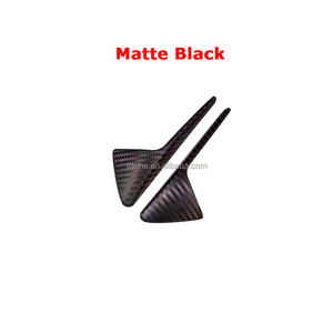 2PCS คาร์บอนไฟเบอร์แห้งด้านหน้ากล้องด้านข้าง Fender MARKER ฝาครอบด้านข้าง Grille Trim Badge สติกเกอร์สำหรับ <span class=keywords><strong>Tesla</strong></span> รุ่น <span class=keywords><strong>3</strong></span> S <span class=keywords><strong>X</strong></span> 2013-2019 - Product Image 3