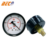 1.5Inch Dial Face -760mmhg/-0.1Mpa Vacuum Pressure Gauge Back Connection Air Pressure Gauge