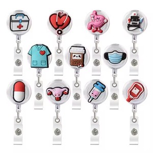 Heada Custom Retractable Rotatable Badge Reel for Doctors Nurses <b>ID</b> Cards Metal/PVC/Plastic Custom Logo Color Custom Size - Product Image 6