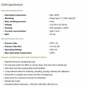 Système de surveillance des émissions continues BI 7000 pour la mesure des émissions de cheminées industrielles et la surveillance de la conformité environnementale - Product Image 6