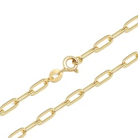 Collar de Oro Real Au585 de Alta Calidad, Cadena de Oro Puro de 14K, Joyería al por Mayor, Collar de Cadena Tipo Clip