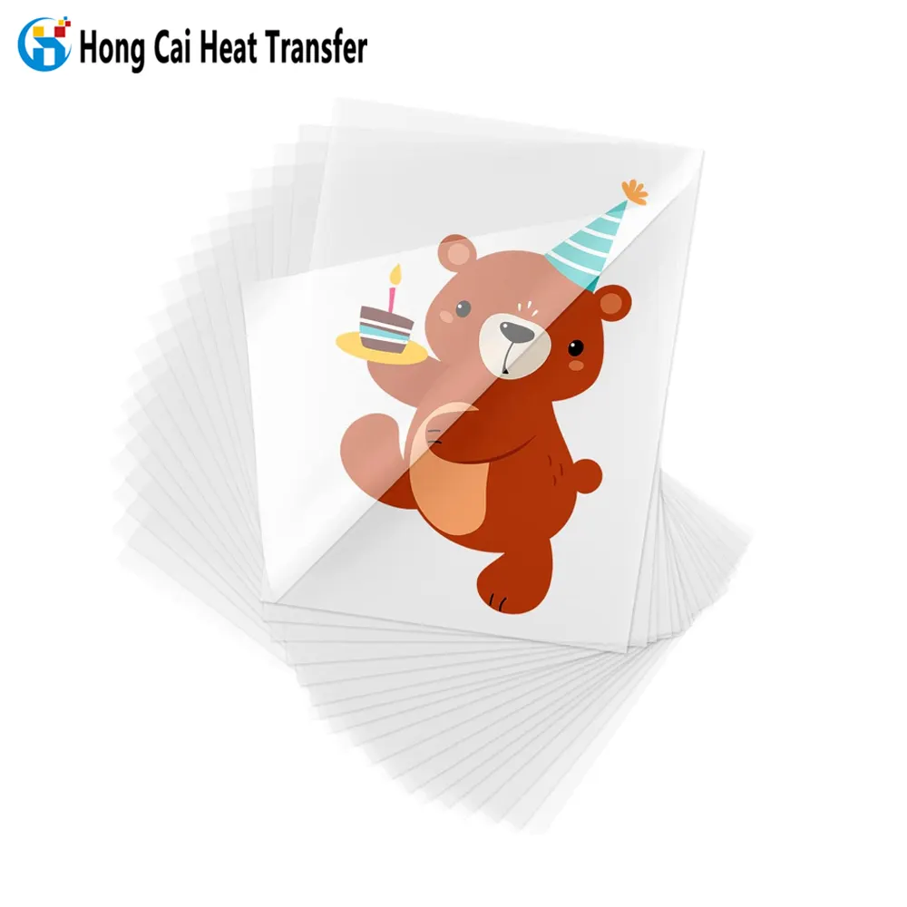 Stampa di pellicola a getto d'inchiostro stampabile personalizzata Hongcai stampa trasparente con pellicola a trasferimento termico per animali domestici
