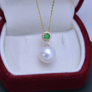Collar de Perlas de Agua Dulce de 11-12 mm, Grandes, Blancas y Púrpuras, con Luz Intensa, Ligeras Imperfecciones, Colgante de Plata S925, Forma de O, Joyería para Mujer - Product Image 1