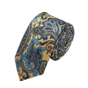 High End Custom Embroidered Paisley Floral Jacquard Silk Ties Handmade Mens Gravatas Corbatas