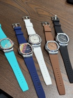 Nouvelle montre à quartz de luxe pour homme, boîtier carré en alliage, bracelet en silicone, étanche, simple, tendance, lumineuse, avec date
