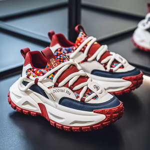 Chaussures pour hommes, baskets légères à semelle épaisse, tendance, polyvalentes, rétro, chaussures de sport pour hommes, chaussures décontractées pour augmenter la taille - Product Image 4