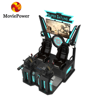 MoviePower Interactive VR Gun Shooting Simulator Experience 9D Arcade Machine Juegos de interior VR Gatling Master