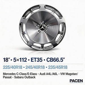 Jantes en alliage concaves de 18 pouces 5x112 ET35 pour Mercedes Benz Classe C W204 Classe <span class=keywords><strong>E</strong></span> W212 <span class=keywords><strong>Audi</strong></span> A4L VW Passat Tuning Rim - Product Image 4
