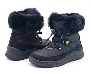 YL529 Vente en gros de bottes d'hiver pour femmes, bottes de neige <span class=keywords><strong>noires</strong></span> de haute qualité, chaudes et élégantes, pour l'extérieur, avec fourrure - Product Image 5