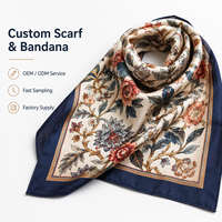 Fabricant OEM ODM d'écharpes en soie personnalisées, écharpes carrées en soie de mûrier satinée, impression de logo personnalisée, vente en gros, fournisseur d'usine