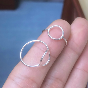 New Gold Filled Open Circle <strong>Ring</strong> 10mm Women <strong>Stacking</strong> Finger 925 <strong>Silver</strong> <strong>Rings</strong> - Product Image 4