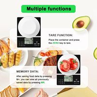 Balance de cuisine intelligente de haute précision 5 kg 1 g, best-seller, avec calculateur nutritionnel et grand écran LCD, en verre