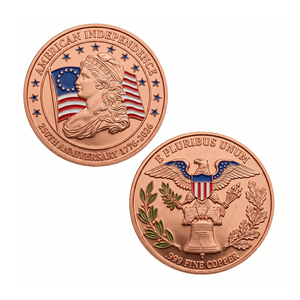 Moneta Commemorativa 'God Bless America' in Rame Puro 99,9% da 1 Oncia, 250° Anniversario USA |   Croce dell'Aquila Calva 1776-2026, Oggetto da Collezione Patriottico - Product Image 3