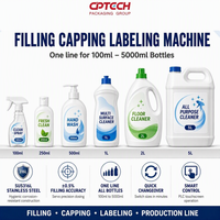 Machine de remplissage automatique CPTECH à quatre têtes avec convoyeur pour bouteilles de cosmétiques, lotions, shampoings, savons liquides, aliments et boissons