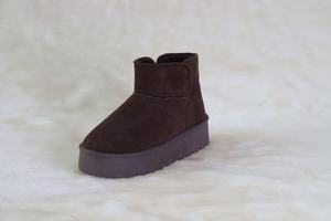 Лидер продаж, Женские Классические Теплые мягкие удобные темно-коричневые замшевые зимние сапоги на платформе, увеличивающие рост, повседневные зимние сапоги - Product Image 4