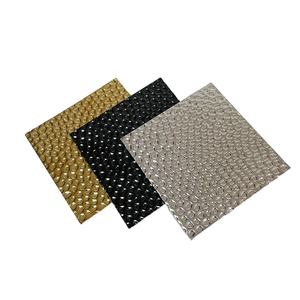 ZB148 201 304 316 Gold gestempelt Edelstahl 3d Wand paneel Design gehämmert Muster Edelstahl blech - Product Image 1